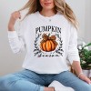 Simply Sage Market Pumpkin Season Leopard Bow Garment Dyed Long Sleeve - 2 of 4