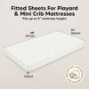 KeaBabies Mini Crib Sheets for Baby Girls, Boys, 2-Pack Soothe Pack and Play Sheets Fitted, Organic Pack N Play Mattress Sheet - 3 of 4