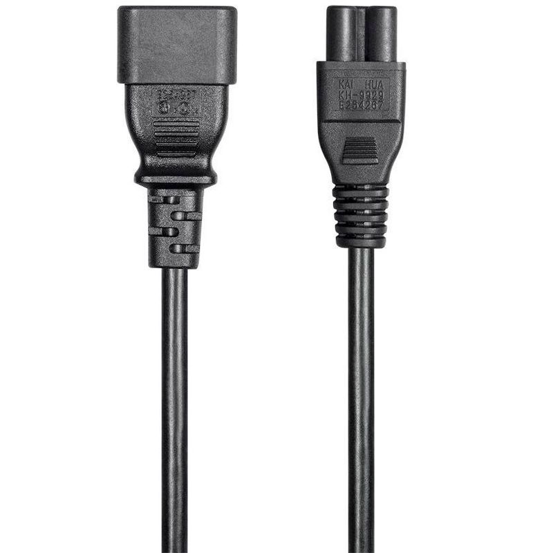 Monoprice Power Cord - 6 Feet - Black | IEC 60320 C14 to IEC 60320 C5, 18AWG, 10A, 3-Prong, 2 of 7