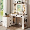 Vlsrka Makeup Vanity Desk With Storage Cabinet and Power Outlet - 2 of 4