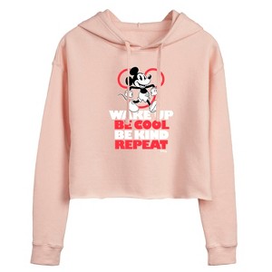Women's - Disney - Mickey Mouse Cropped Graphic Hoodie - 1 of 3