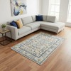8' Ivory And Yellow Oriental Distressed Runner Rug - 2 of 4