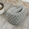 34" Wide Boucle Tufted Upholstered 360° Swivel Armchair - Kinwell - 3 of 4