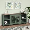 Festivo Vintage Style 70" TV Stand for TVs up to 80" Green - 2 of 4