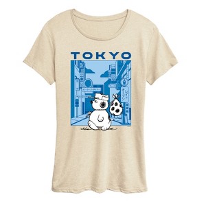 Women's - Peanuts - Olaf Tokyo Street Short Sleeve Graphic T-Shirt - 1 of 4