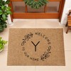Personalization Mall Welcome Wreath Personalized 18x27 Synthetic Coir Doormat - 2 of 4