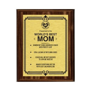 LEMONSODA Worlds Greatest Plaques (Best Mom in The World, Gold) - 1 of 1