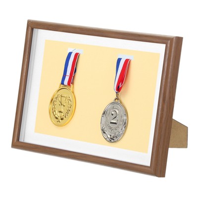 Unique Bargains Resin High-definition Glass Hollow Design Durable Medal Display Case