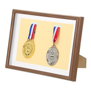 Unique Bargains Resin High-definition Glass Hollow Design Durable Medal Display Case - 1 of 4
