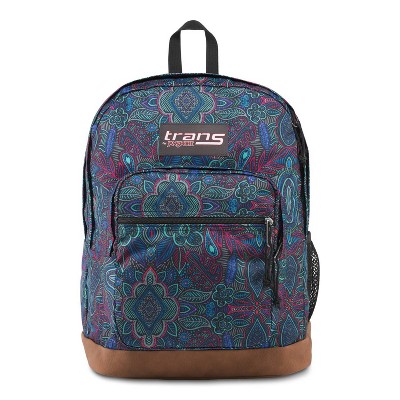 blue and white jansport backpack