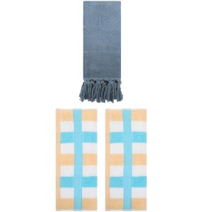 REGALWOVEN 3 Packs Cotton Absorbent Soft Decorative Bathroom Hand Towel for Kitchen - 1 of 4