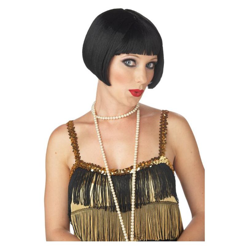 California Costumes Classic Flapper Women's Costume Wig (Black), 1 of 2