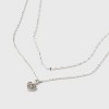 Silver Plated Cubic Zirconia Heart Multi-Strand Necklace - A New Day™ Silver - 4 of 4