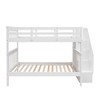 TIRAMISUBEST Stairway Full-Over-Full Bunk Bed with Storage and Guard Rail - 4 of 4