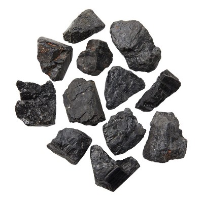 Okuna Outpost Raw Black Tourmaline Natural Stones, Home Décor (0.8-2.8 in, 1 Lbs)