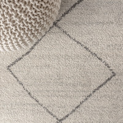 Moroccan HYPE Cream/Gray Geometric Braided 4'x6' Area Rug