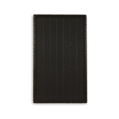 Brook Ranch Dark Brown Wicker Outdoor Rectangular Table