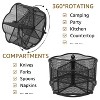 LunaLulinlk 360° Rotating Metal Utensil Caddy - 5 Compartment Silverware Cutlery Holder Rotation Fork Spoon Napkin Organizer Flatware Storage - 4 of 4