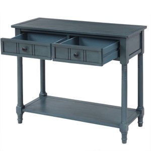 NicBex 35.43"Console Table with 2 Drawers and Open Shelf Modern Farmhouse Style Sofa Table Behind Couch,Suitable for Hallway,Living Room - 1 of 4