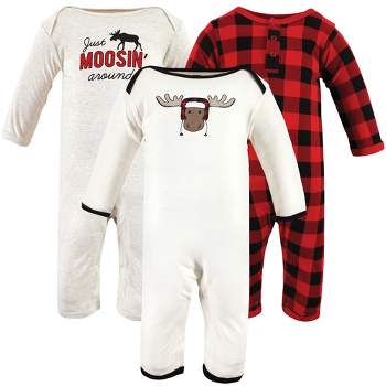 Hudson Baby Infant Boys Cotton Coveralls, Winter Moose