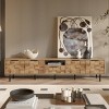 Modern TV Stand for TVs up to 85", Media Console with Open Shelf and Two Large Cabinets, Entertainment Cabinet for Living Room-The Pop Home - 2 of 4