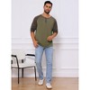 INSPIRE CHIC Men's Raglan Long Sleeve Tee Shirt Casual Henley T-Shirts - 2 of 4