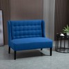 NicBex Armless Loveseat Sofa Modern Upholstered Button Tufted Sofa Couch with Wood Legs for Living Room - 2 of 4