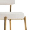 NicBex 25" Teddy Fabric Bar Stools Set of 2/4,Counter Height Bar Stools with Metal Base,Kitchen Island Stools for Dining & Living Room - 4 of 4