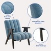 Vynxaria Modern Accent Chair,Chenille Arm Chairs for Living Room,Upholstered Mordern Armchair,Comfy Soft Padded Lounge Chair in Small Space - 2 of 4