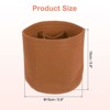 Unique Bargains Felt Makeup Bags and Organizers Multiple Compartments Round Purse Insert - 2 of 4