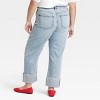 Women's High-Rise Cuffed Straight Jeans - Ava & Viv™ - 2 of 3