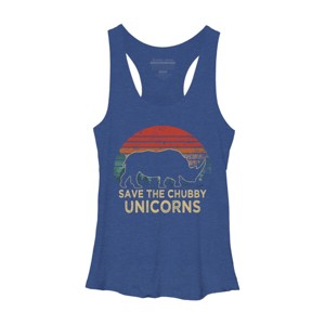 Women's Design By Humans rhino By ZeusSE Racerback Tank Top - 1 of 3