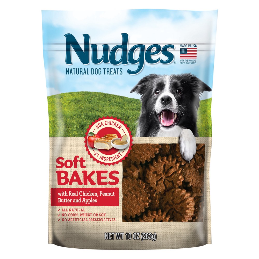 UPC 031400073042 product image for Nudges Chicken Peanut Butter & Apple Bakes Natural Dog Treats - 10oz | upcitemdb.com