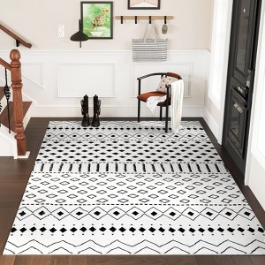 Belffin Moroccan Washable Area Rug. Non-Slip Backing Large Area Rugs - 1 of 4