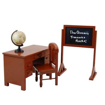 The Queen's Treasures Vintage  Wooden 18 Inch Doll School Teachers Desk