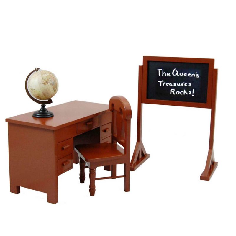 The Queen's Treasures Vintage  Wooden 18 Inch Doll School Teachers Desk, 1 of 10