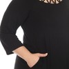 Plus Size Criss Cross Neckline Swing Dress - 4 of 4