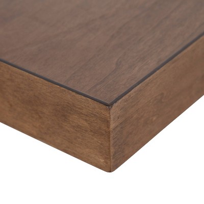 Havlock 30" Rustic Brown Solid Wood Floating Wall Shelves