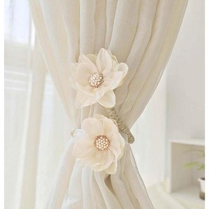 Simple Cute Begonia Flower Curtain Tieback 2 Pieces-Tree City - 1 of 4