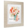 Trademark Fine Art Sheila Golden Vase with Orange Cat Matted Framed Art - 3 of 4