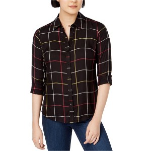 maison Jules Womens Printed Button Up Shirt - 1 of 1