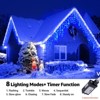 Itopfox 400LED Blue Christmas Lights 32ft 75 Drops 8 Modes Waterproof Hanging Fairy String Lights for Outdoor Indoor Holiday Party Wedding Decor - 2 of 4