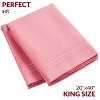 Mellanni 1800 Pillowcase Set 2 pc Set of 2 King Size Pink - 2 of 4