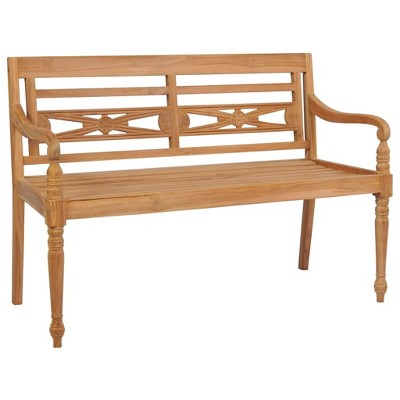 vidaXL Batavia Bench, 47.2" Teak