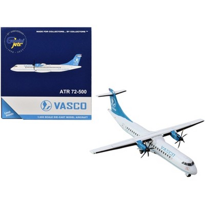 ATR 72-500 Commercial Aircraft "VASCO (Vietnam Air Services Company)" White w/Blue 1/400 Diecast Model Airplane by GeminiJets