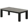 Gray Black 3-Piece Living Room Table Set Table Top Cocktail Table and Two Matching End Tables Wooden Furniture - 2 of 4