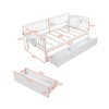 NicBex Twin/Full Size Daybed with 2 Drawers,Wood Day Bed Frame for Bedroom,Living Room,Apartment - 3 of 4