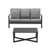 Heynemo 2 Pieces Patio Sofa with Coffee Table, Weather Rattan Chairs with Water-Resistant Cushions & Metal Frame, Outdoor Rocking Chairs - 4 of 4