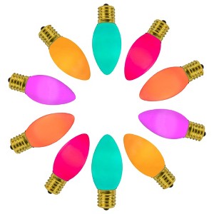 Novelty Lights Multicolor C9 LED RetroGlo Christmas Replacement Bulbs 25 Pack - 1 of 4