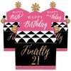 Big Dot of Happiness Finally 21 Girl - Treat Box Party Favors - 21st Birthday Party Goodie Gable Boxes - Set of 12 - 2 of 4